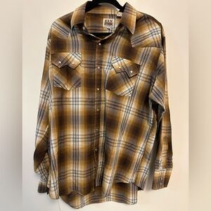 Ely Cattleman long sleeve button down mens size XL